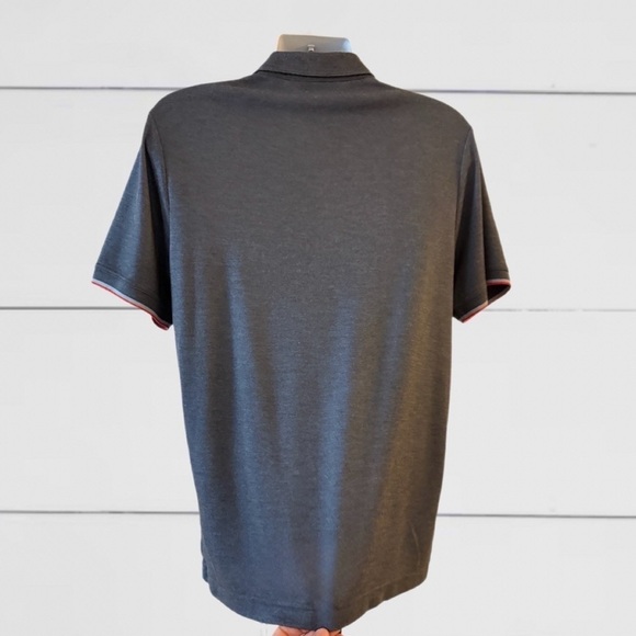 Travis Mathew Minimalist Polo — Charcoal Blue, Patriotic Trim, Size Large - Picture 6 of 13